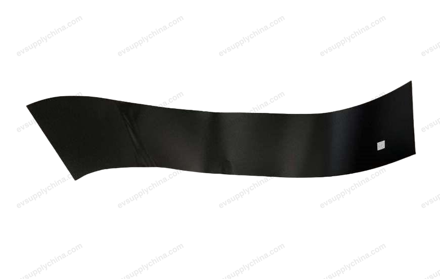 Blackout film on the right rear door and window frame