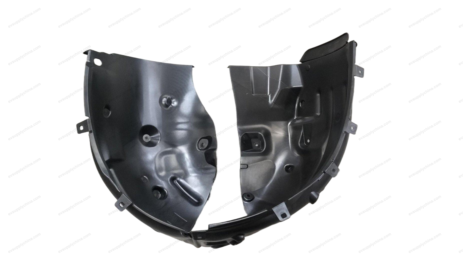 Left front wheel mudguard assembly
