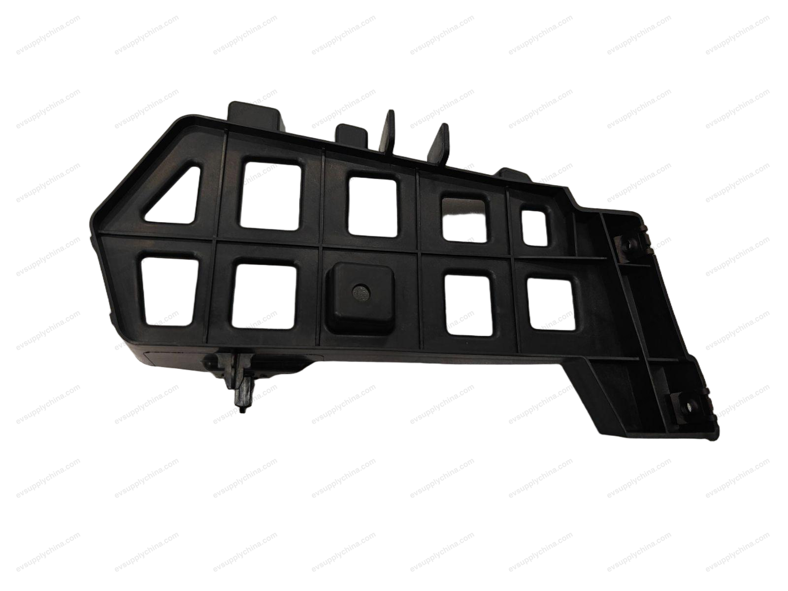 Rear bumper lower left support bracket assembly