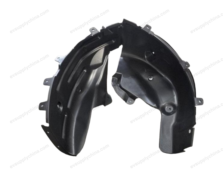 Right rear wheel mudguard assembly