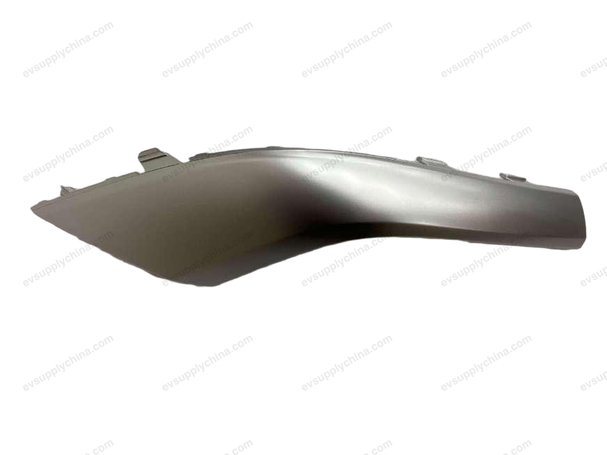 Left side of the rear bumper trim strip - three layers of matte electroplated silver