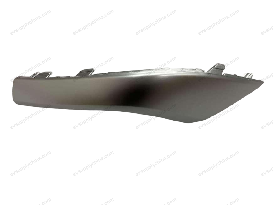 Rear bumper upper trim strip (right) - three layers of matte electroplated silver