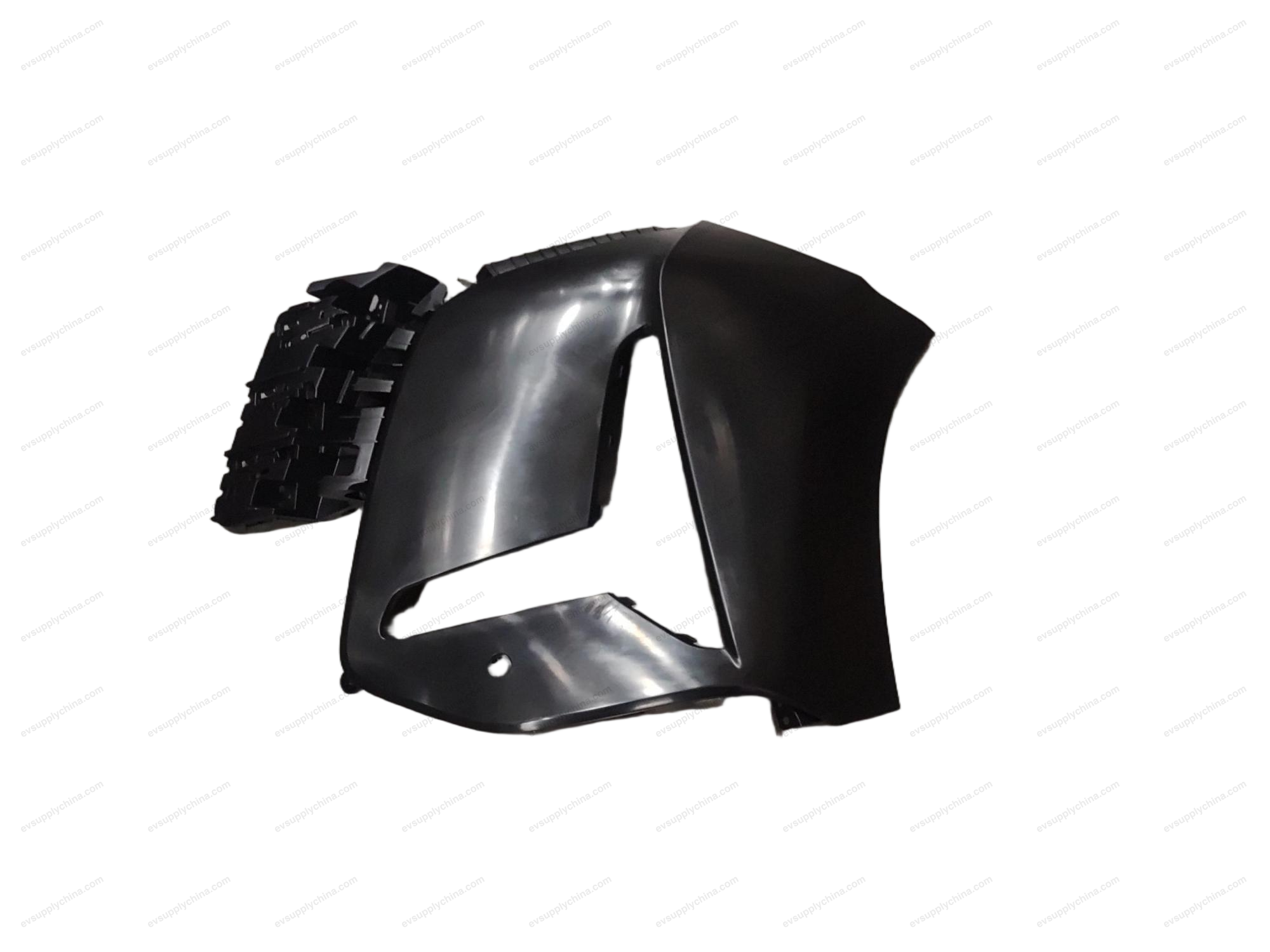 The upper left side of the front bumper — Denza D9
